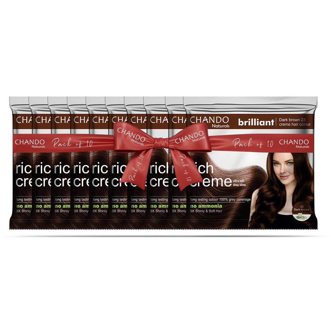 DARK BROWN HAIR COLOR PACK OF 10